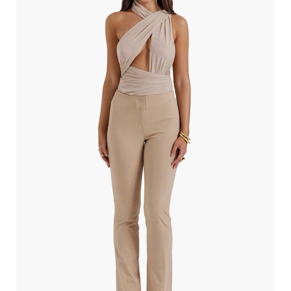 House of CB Tan Flare Pants - Picture 2 of 6